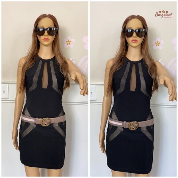 Authentic Gucci Taupe/Pink Web Leather Gold Interlocking G Buckle Belt 80/32 - Picture 4 of 13